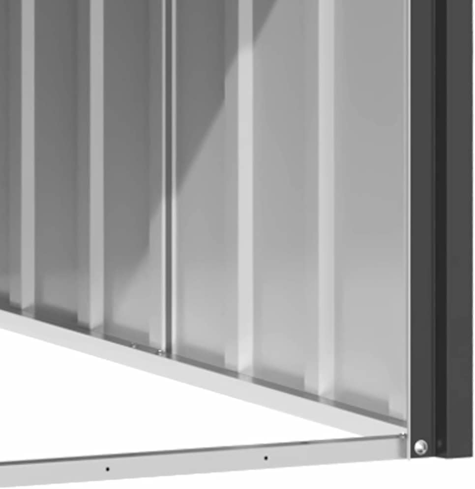 vidaXL Large Anthracite Dog House Galvanized Steel Outdoor Kennel for Breeds 45.9 X 60.2 32.1 in Perfect Pet Shelter Houses Puppy of Supply Shed