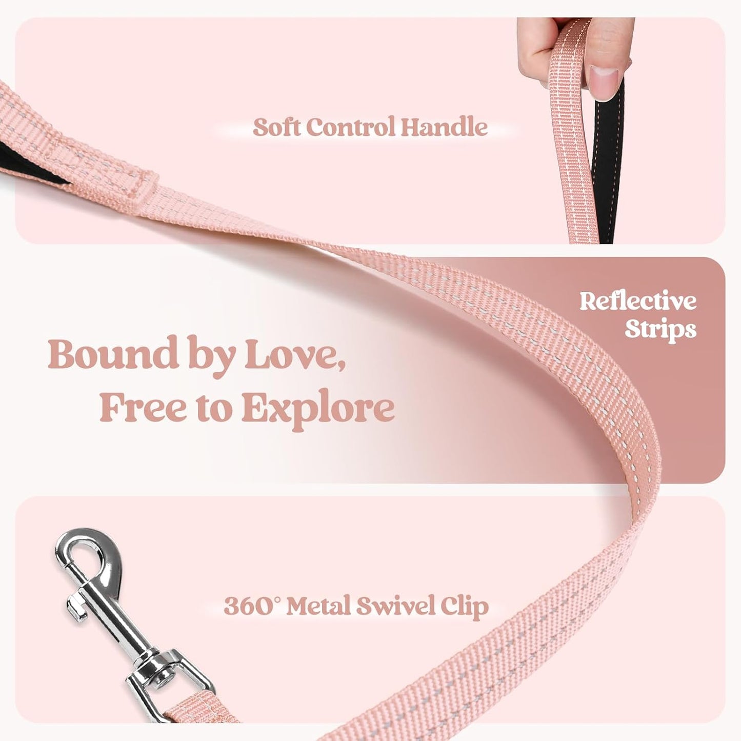 rabbitgoo Dog Harness Small Sized and Leash Set, Step in Soft Light Puppy Vest, Breathable Mesh Pet Harness, Reflective for Safe Outdoor Walking, Pink XS