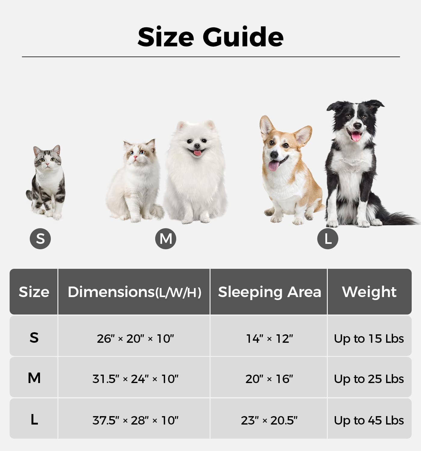 Made4Pets Cat and Dog Couch Bed, Soft Faux Fur Checkered Pet Sofa, Cozy Fluffy Pet Sofa with Supportive Foam, Removable Washable Cover with Non-Slip Base, White, Medium