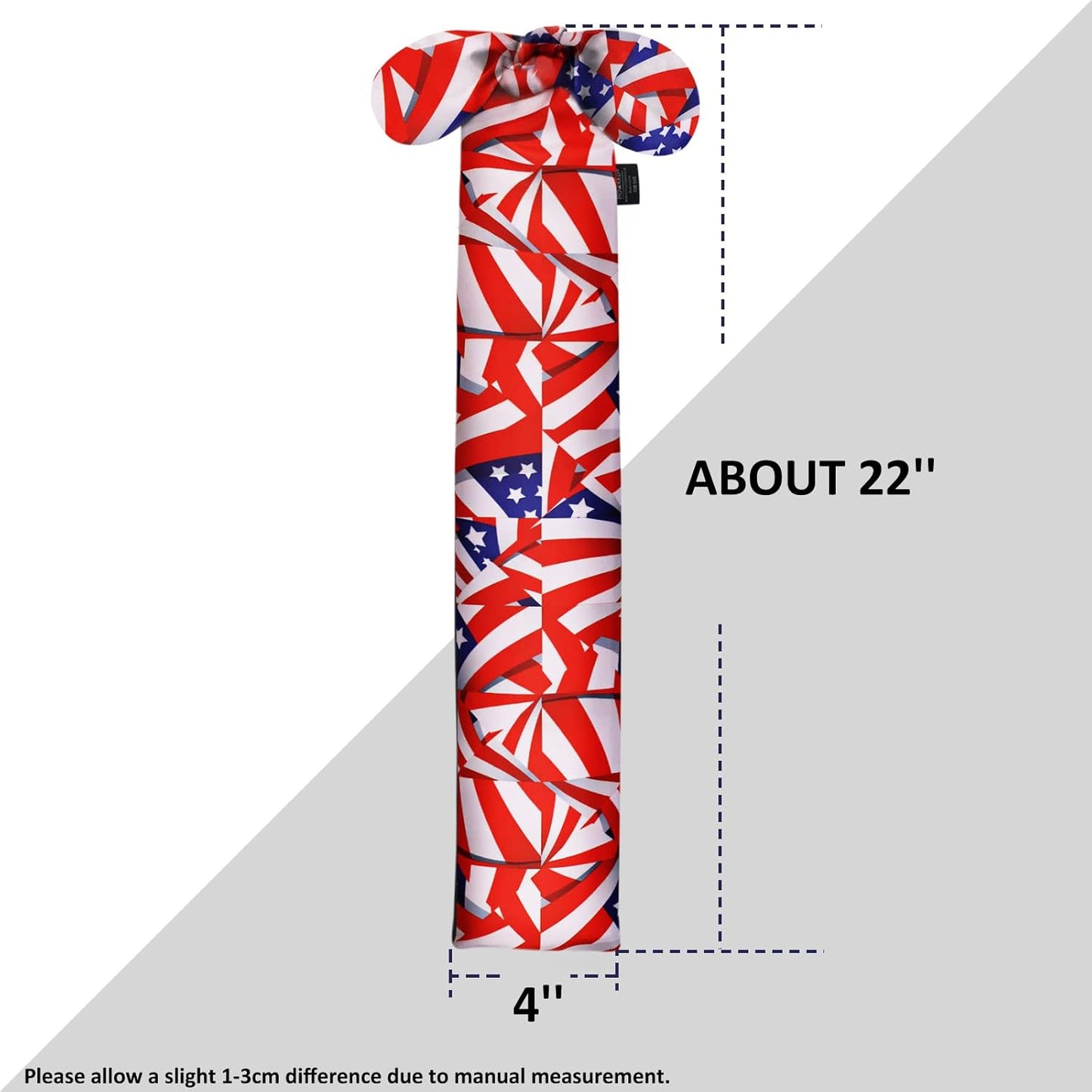 Harrison Howard Stretchy Tail Bag Breathable Horse Tail Guard Slip on Design Protect Horse Tail 2 Strand Closure Straps Keep Tail Clean & Protected 22" L Length Makes Grooming Easy-Flag Grid