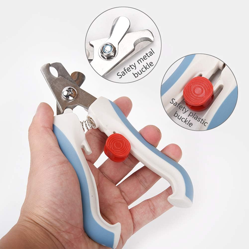 OMEM Bird Nail Clippers with Grinding Nail Scissors Tool Pet Parrot Claw Care (Pink,L)