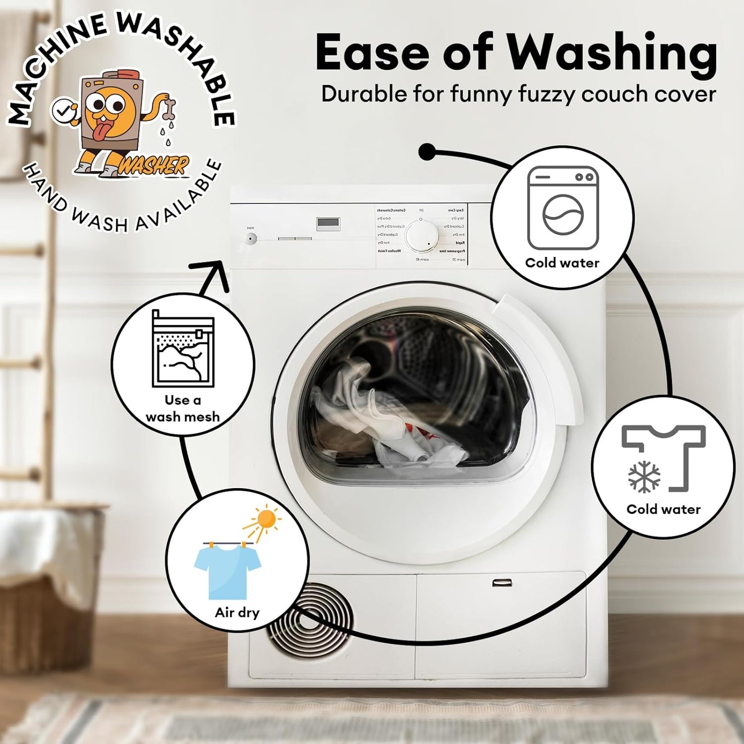 FUNNY FUZZY Pet Couch Cover for Sofa, Calming Dog Bed for Couch, Fluffy Plush Dog Couch Mat for Furniture Protector for Medium Dogs and Cats, 33×28 in, Blue