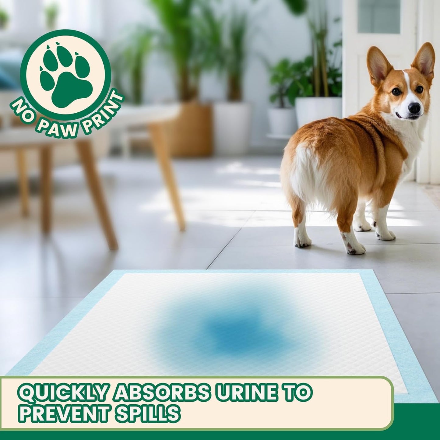 IMMCUTE 7 Layer Dog Pads 30x28 Inch, 50 Count - Super Absorbent Dog Pee Pads Extra Large, Tear-Resistant Thick Disposable Training Pads for Dogs & Cats