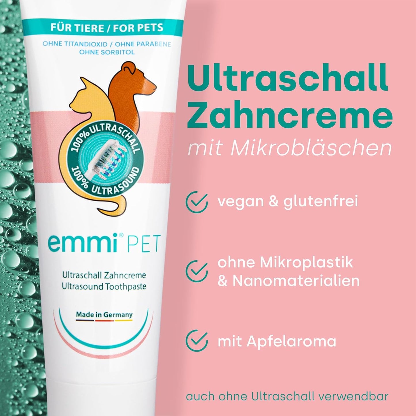 Ultrasonic Toothpaste with Nano-Cleaning-Bubbles (New Extra Mild Formulation Suitable for All Pets)