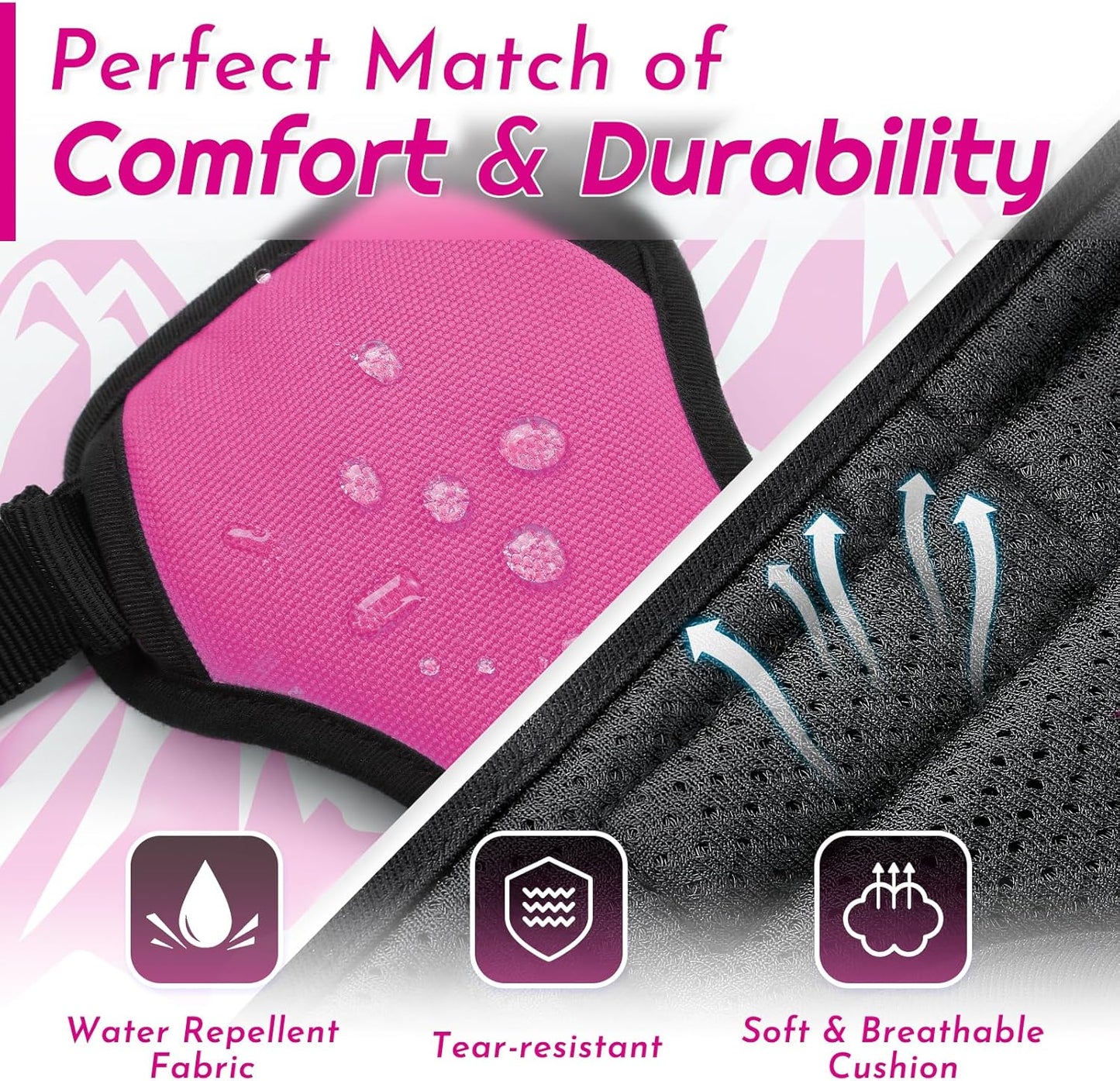 Eagloo Dog Harness for Large Dogs, No Pull Service Vest with Reflective Strips and Control Handle, Adjustable and Comfortable for Easy Walking, No Choke Pet Harness with 2 Metal Rings, Rose Red, L