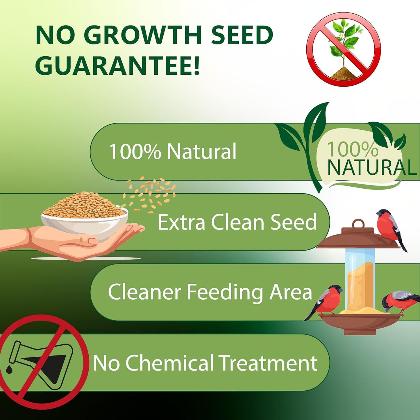 Nyjer/Thistle Seeds Wild Bird Food - 5 Pounds I No Grow Seed I Bird Seed for Wild Birds