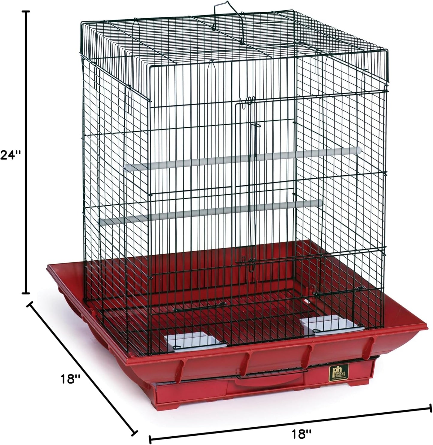 Prevue Hendryx SP850R/B Clean Life Cockatiel Cage, Red and Black