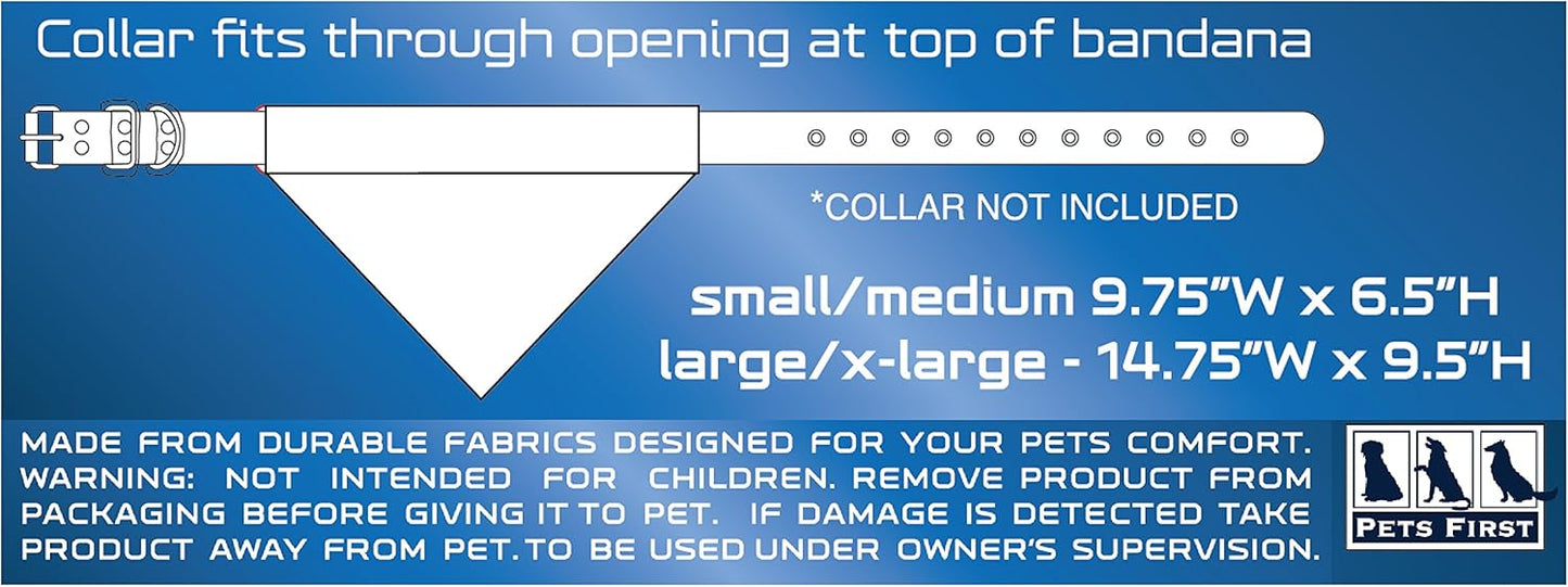 Pets First Collegiate Pet Accessories, Reversible Bandana, Oklahoma State Cowboys, Large/X-Large