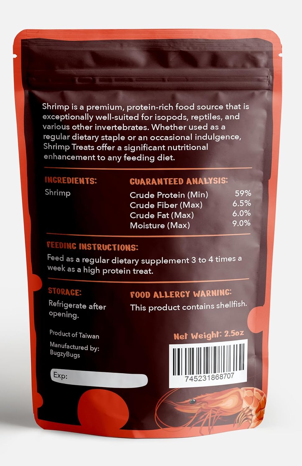 Isoblend Premium Isopod Food Bundle Vegetable Dry Blend and Shrimp Treat Protein Rich Food Source for Feeders Insects Reptiles Invertebrates