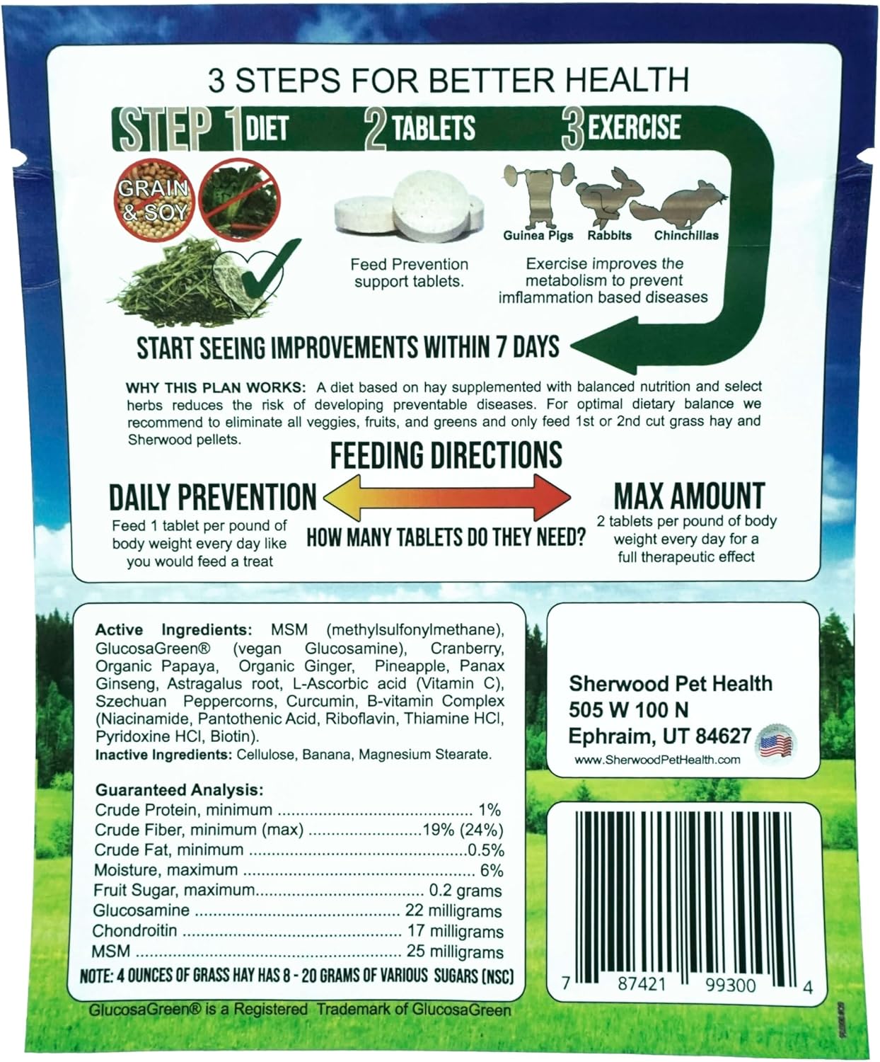 Prevention with Natural Motility Herbs by Sherwood Pet Health (100 Tablets - 70 Grams).