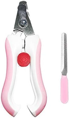 OMEM Bird Nail Clippers with Grinding Nail Scissors Tool Pet Parrot Claw Care (Pink,L)