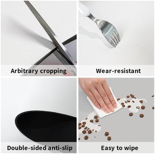 Tropical Lemon Leaves Dog Food Mat Absorbent Bowl Mats No Stains Quick Dry Waterproof Pet Cat Placemats for Food and Water, 30x45cm