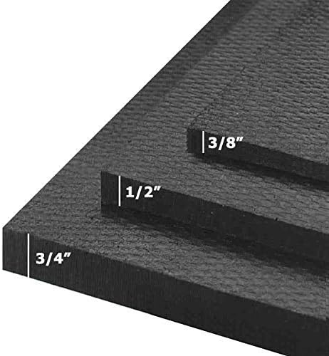 American Floor Mats - Heavy Duty Stall Tiles - Stable/Horse Tiles - Thick, Durable Rubber Flooring Solid Black 8' x 8' Set 3/8" Thick (16 Tiles Total)