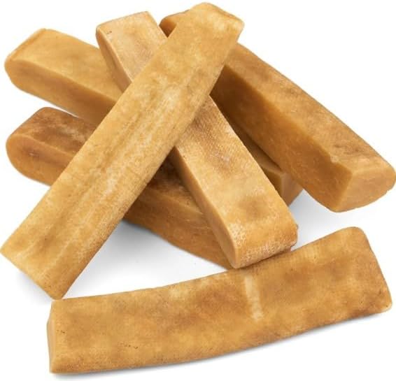Pets Plus Himalayan Yak Chews for Dogs – 6 Inch, Medium Size, 8oz, 3-Pack – Long-Lasting Natural Dog Chews, Grain-Free, Odorless, High Protein Treats