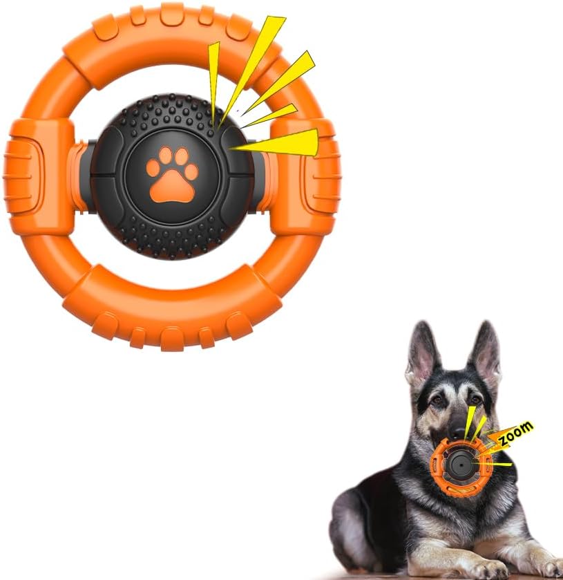 Dog Toys for Aggressive Chewers Large Medium Small Breed Indestructible Durable Tough Squeaky Dog Chew Toys to Keep Them Busy Nylon Rubber Interactive Dog Toys