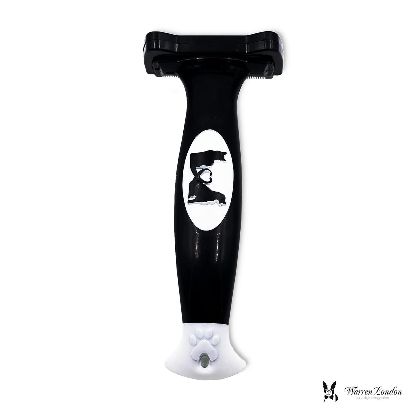 Warren London Deshedding Brush for Medium Dogs, Short Hair | 2.5″ Stainless Edge | Reduces Shedding Fast | Vet-Trusted Undercoat Tool With Comfort Grip