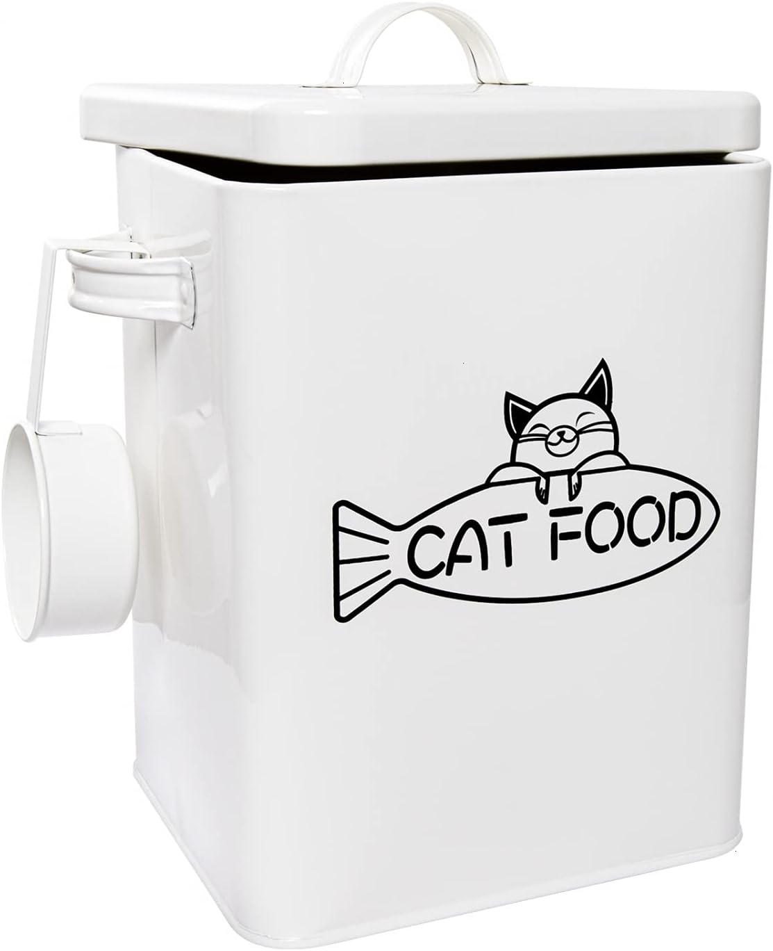 Dog and Cat Food Storage Container, Farmhouse Pet Food Containers with Lid and Dry Food Scoop, Durable Airtight Great Gift for Pet Owners