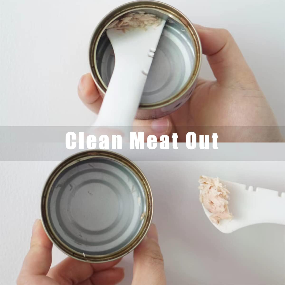 Meow&Woof Cute Cat Pet Can Food Cover with Spoon - One Lid and One Spoon Pack (Pink)