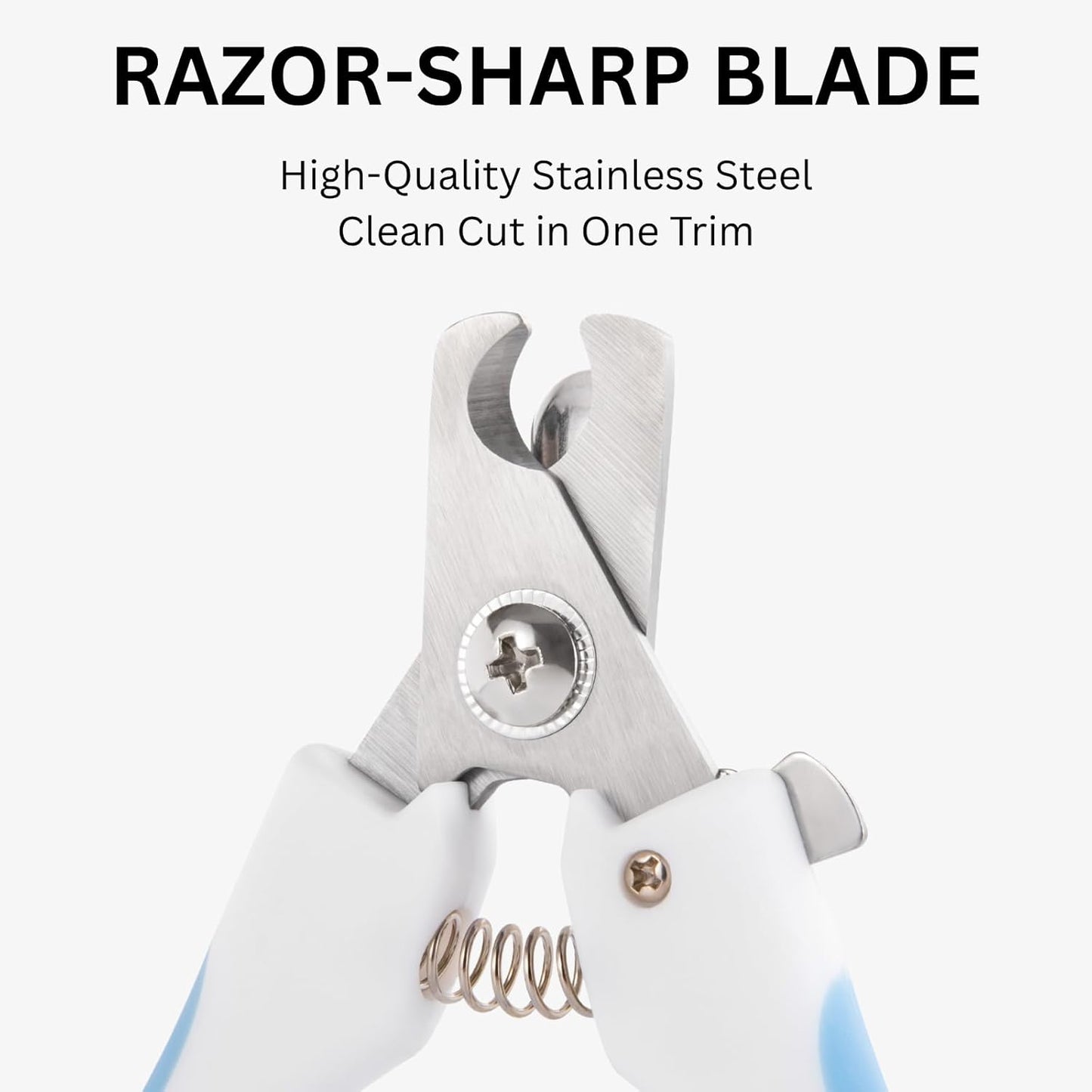 AIXINPET Dog & Cat Nail Clippers and Trimmers - with Free Nail File, Protective Guard to Avoid Over Cutting, Extra Sharp Blade - Suitable for Small to Large Dogs, Puppies, Birds and Rabbits (Large)