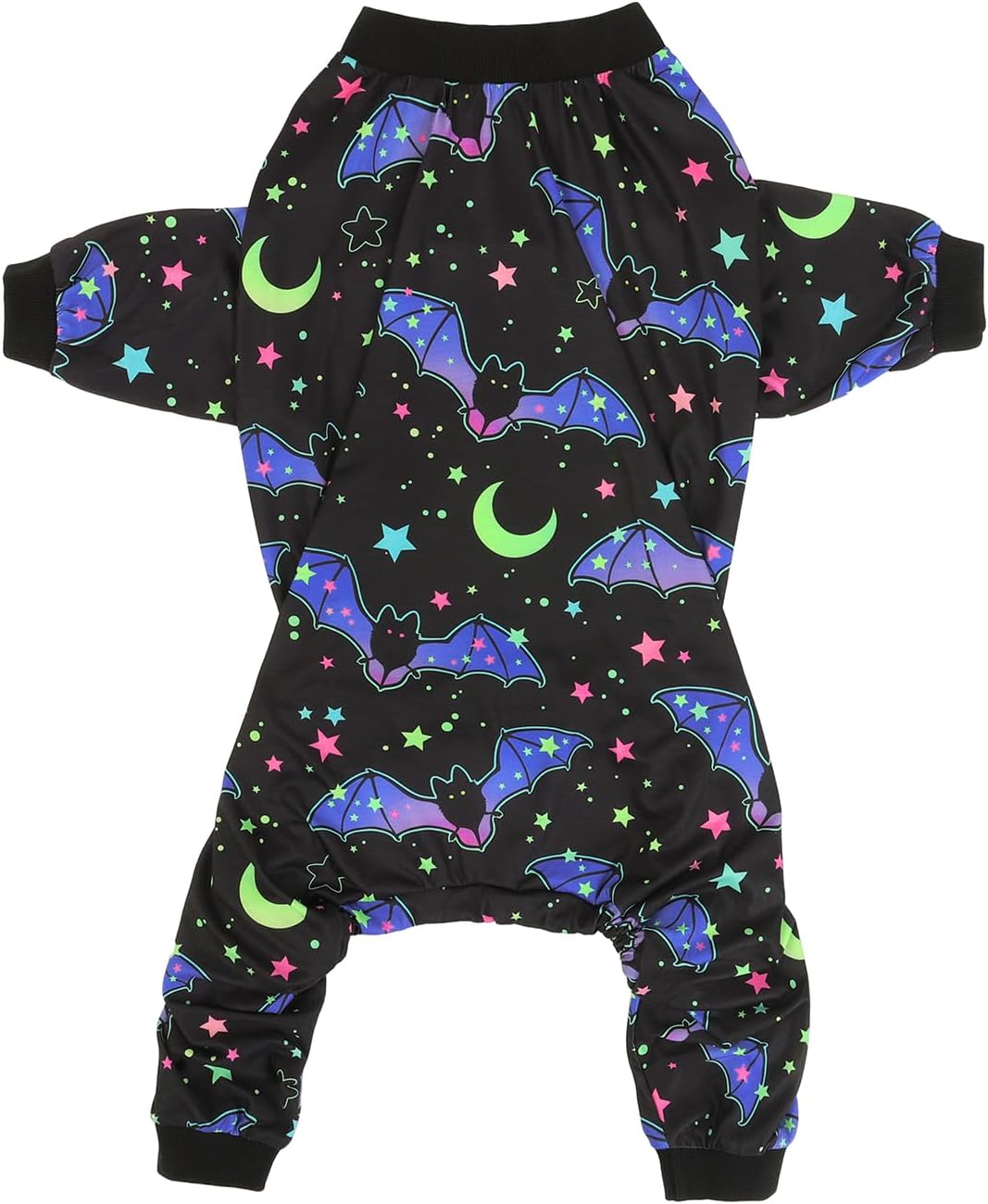 HDE Dog Pajamas One Piece Jumpsuit Lightweight Dog PJs Shirt for M-3XL Dogs Starry Bats - 2XL
