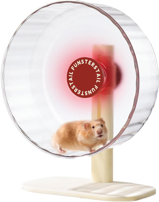 Super Silent Hamster Wheel 8.7 Inch, Magnetic Large Rat Wheel for Chinchilla, Gerbil, Guinea Pig, Cat, Mouse, Sugar Glider and Dwarf, Syrian Hamster Accessories (Tomato Red)
