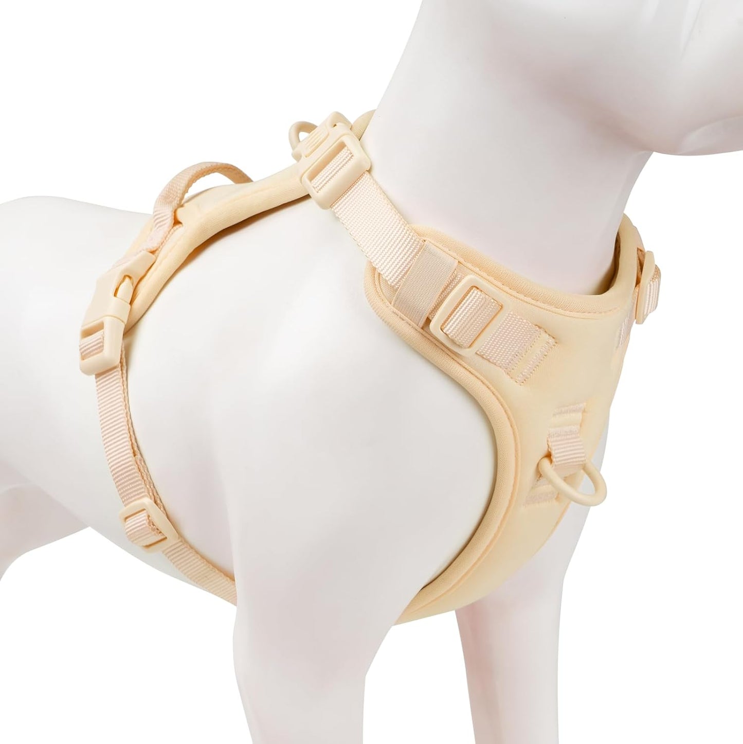 No Pull Dog Harness, Puppy Vest with Front Clip for Small Medium Large Sized Dog(Light Yellow,L)