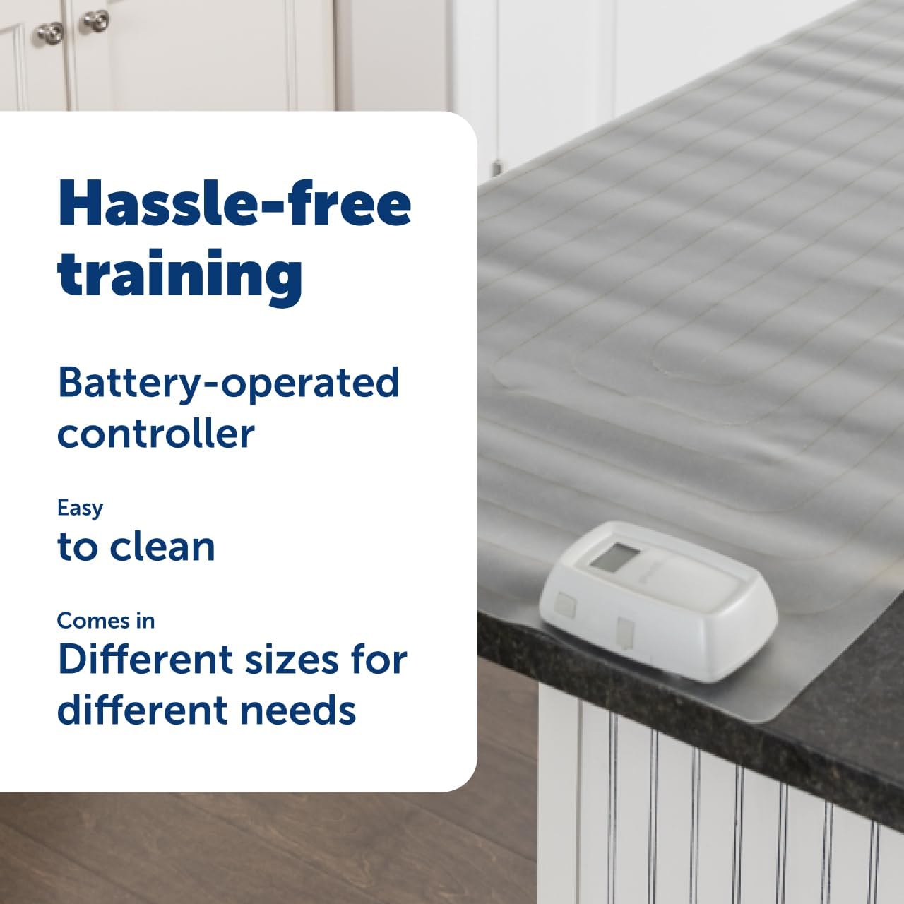 PetSafe ScatMat Indoor Pet Training Mats - Helps Prevent Furniture Climbing - Adjustable Correction Mat - Touch-Activated Design - LCD Pet Mat Controller - Battery Operated - Large, 48" x 20"