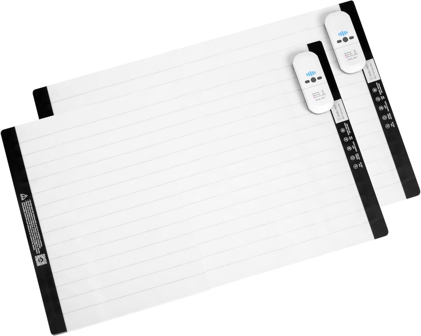 SVD.PET (2-Pack Pet Training Mat with Tester, Pet Shock Pad, Dogs & Cats Electronic Repellent mat for Indoor, 3 Training Modes, 5 Levels, Pet Safe Mode (White controler 22" X 16")