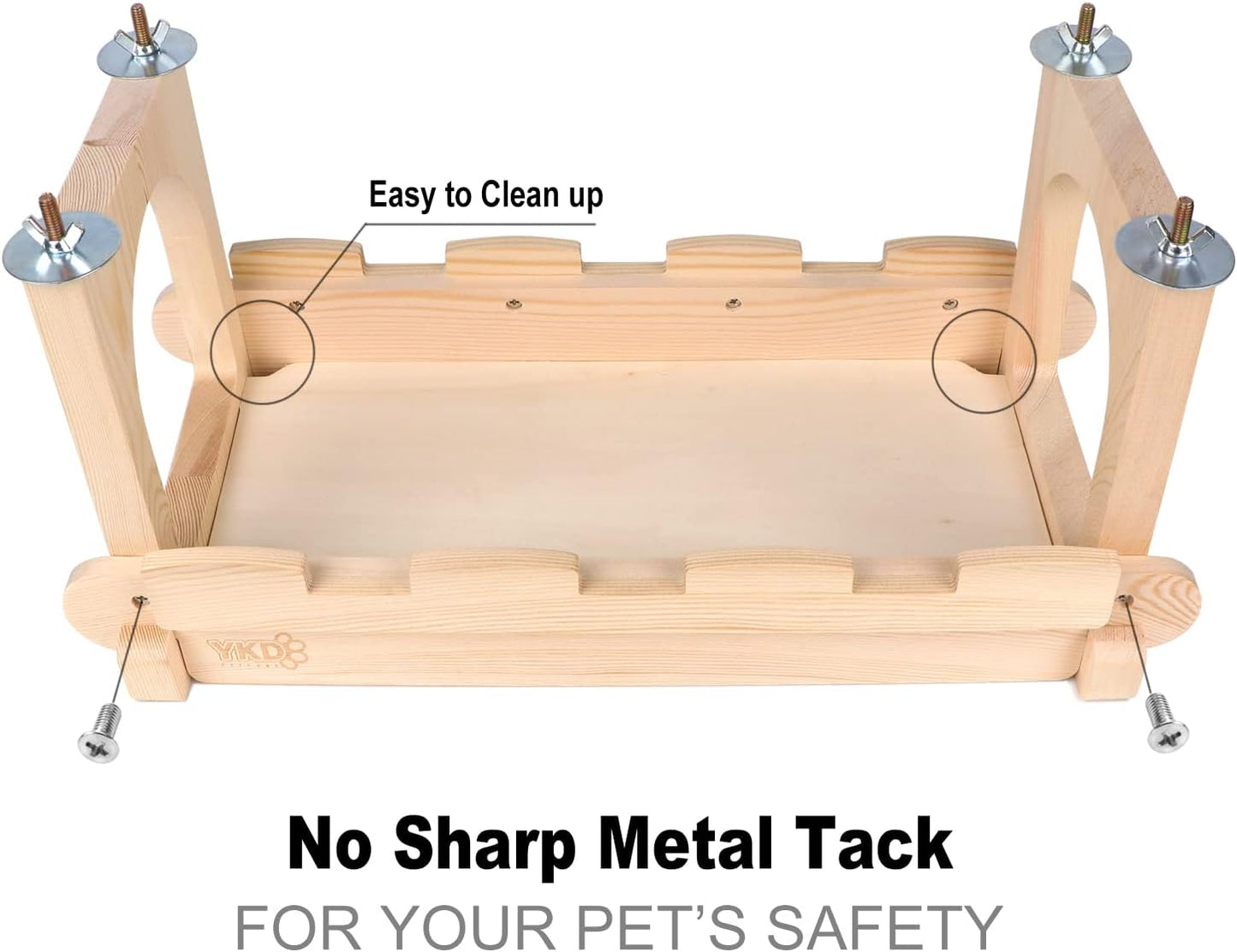 YKD Chinchilla Wood Suspension Bridge, Hanging Large Small Animal Wooden Bridge Platform, Small Animals Habitat Toy for Chinchillas Sugar Gliders Rats Squirrel