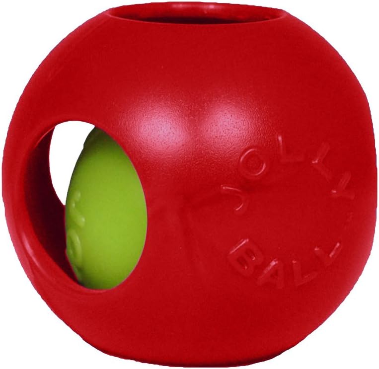 Jolly Pets Teaser Ball Dog Toy, Medium/6 Inches, Red