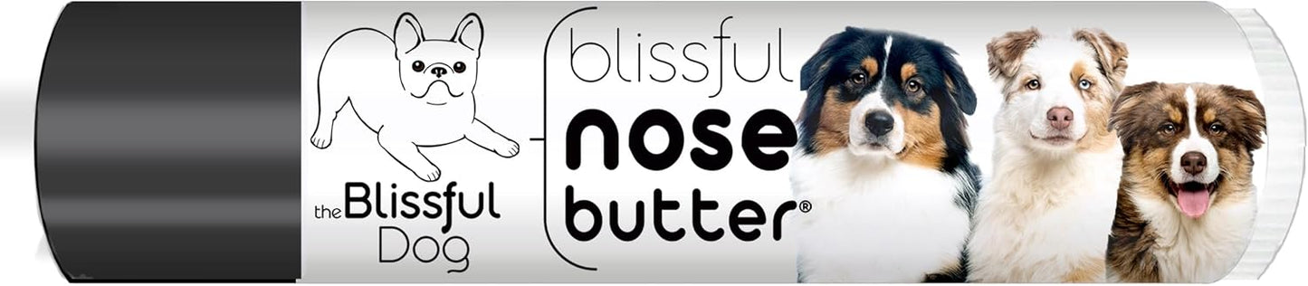 The Blissful Dog Australian Shepherd Nose Butter for Dry, Cracked Skin, Lick-Safe Dog Nose Balm with Moisturizing Shea Butter, Almond, Olive, and Essential Oils, Pet Supplies, Uncented, 0.15 oz.