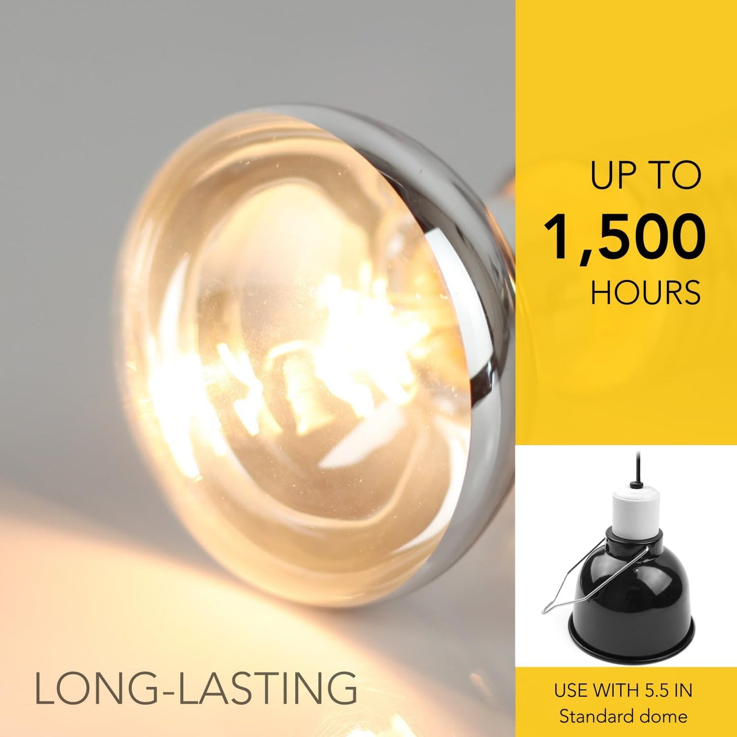 MRREPTILE Reptile Heat Lamp Bulbs, 2-Pack 100W Daylight Basking Bulbs, Reptile Basking Lamps, Bearded Dragon Basking Light, Simulated Natural Basking for Reptiles Snakes Lizards Tortoise Heater