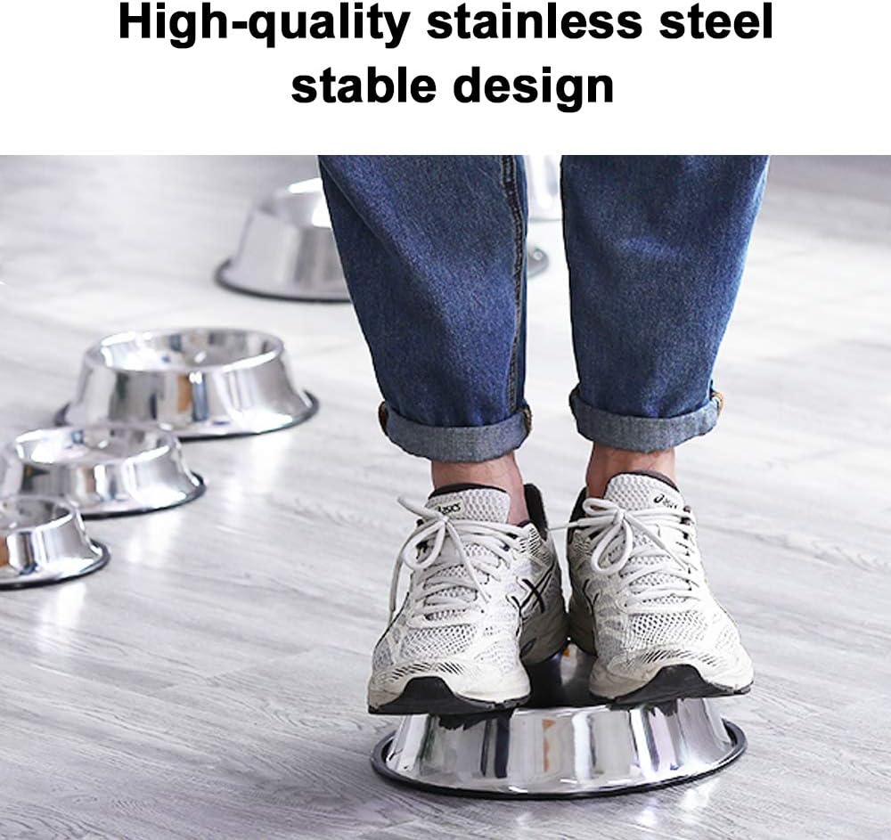 Stainless Steel Dog Bowls, 1 Cup/8oz Cat Bowl Water and Food with Rubber Base, Pet Bowls for Small Dogs, Cats, Puppy, Rabbit and Kitten, 2Pack