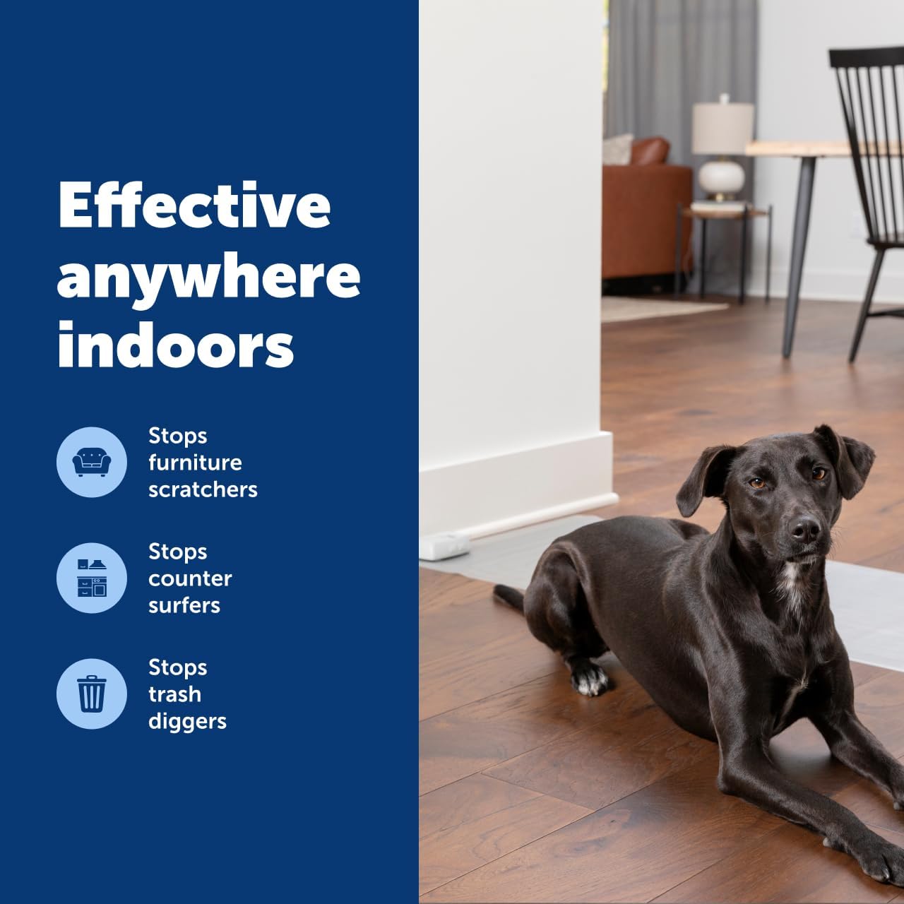 PetSafe ScatMat Indoor Pet Training Mats - Helps Prevent Furniture Climbing - Adjustable Correction Mat - Touch-Activated Design - LCD Pet Mat Controller - Battery Operated - Large, 48" x 20"