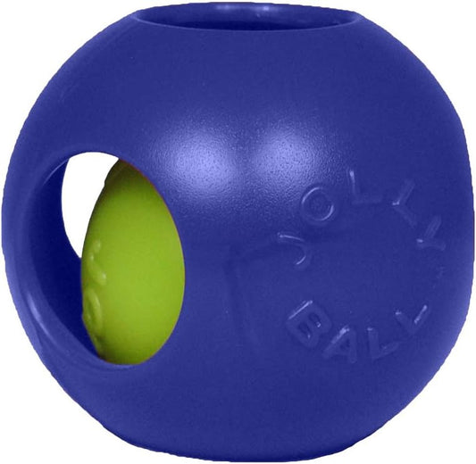Jolly Pets Teaser Ball Dog Toy, Large/8 Inches, Blue, Model Number: 1508 BL