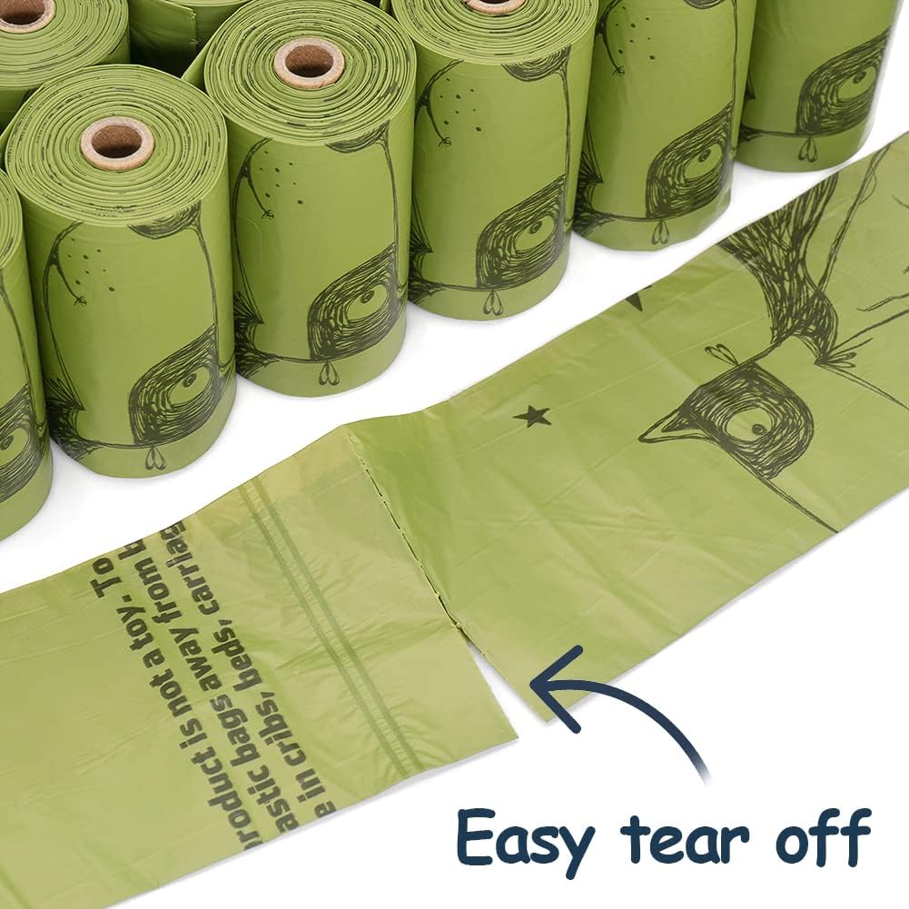 Ley's Dog Poop Bags 135 Count, Biodegradable Poop bags Extra Thick Strong, Eco-Friendly Dog Waste Bag, Doggie Bag Refill Rolls with Dispenser