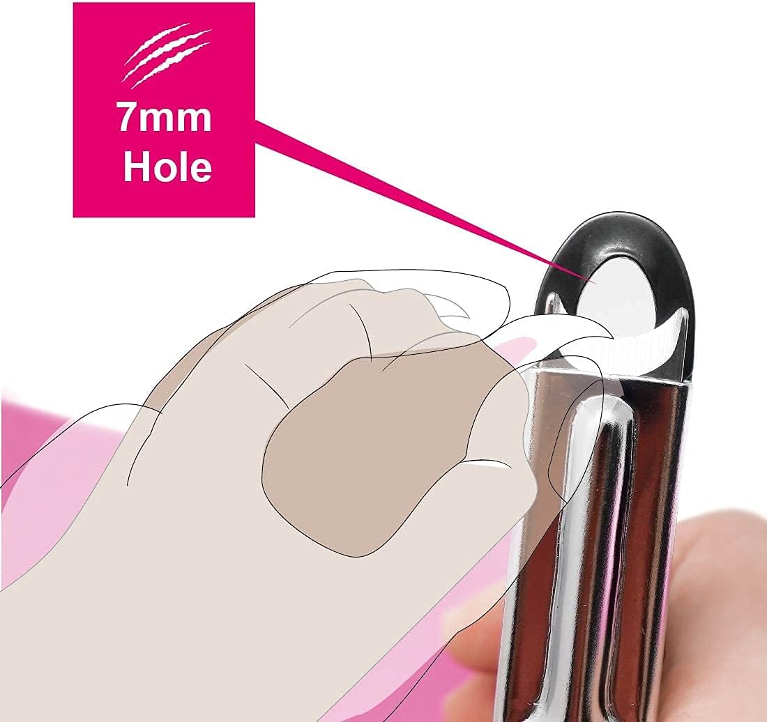 Guillotine Type Dog Nail Clippers for Small and Medium-Sized Dogs, Safety Guard to Avoid Over Cutting, Sharp Stainless Steel Blade, 7 mm Hole