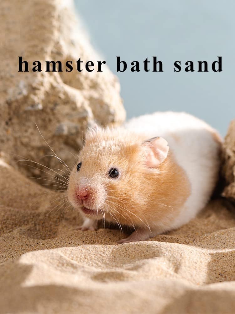 Hamster Bath Sand, 15.4lb Dust Free Desert Sand or Potty Litter Sand for Hamster Chinchillas Gerbil Syrian Mice Small Animals(Beige)