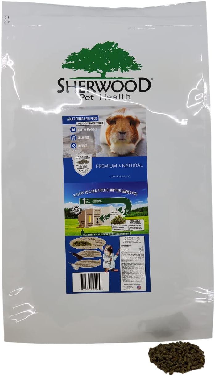 Sherwood Pet Health Adult Guinea Pig Food - Free Choice Timothy Pellet (20 lb)