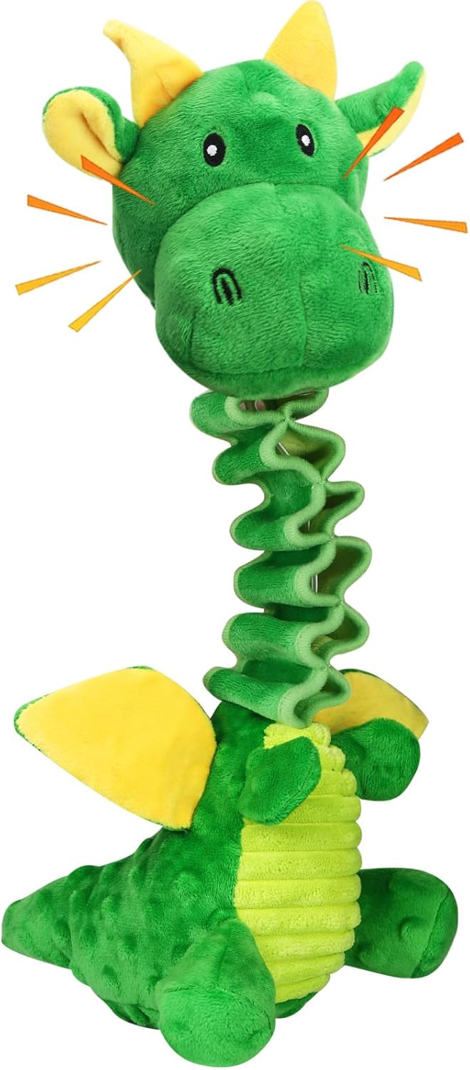 Large Squeaky Dog Toys, Tug-of-War Puppy Toys with Crinkle Paper, Stuffed Plush Animal Dog Toys to Keep Them Busy, Bonding Time Pet Toys for Small, Medium, Large Dogs