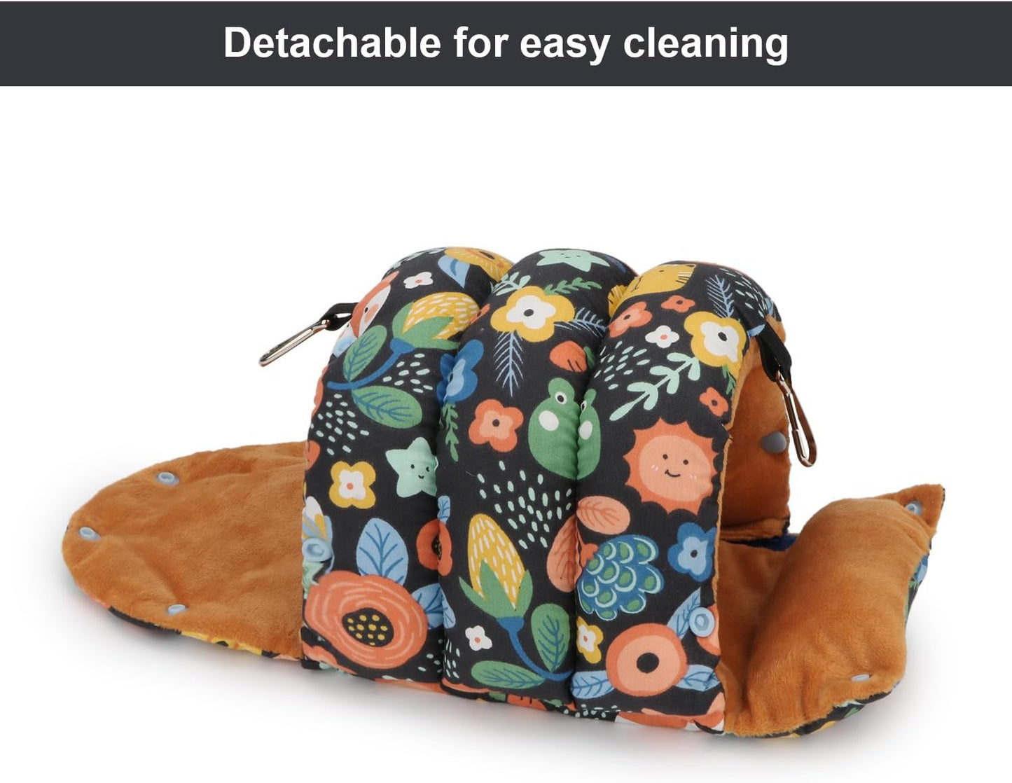 Wontee Bird Nest House Winter Warm Snuggle Hut Bird Bed Hanging Hammock for Parrots Budgies Parakeets Caique Senegal Cockatiels Conures (Small, Black)