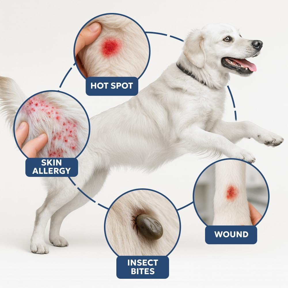 Forticept Clear Butter Dog Hot Spot Treatment Hydro Gel, Heals Dog Wound, Helps with Skin Yeast Infections, Ringworm, Insects Bites, Cuts, Rashes, Skin Allergy, 4 Ounces