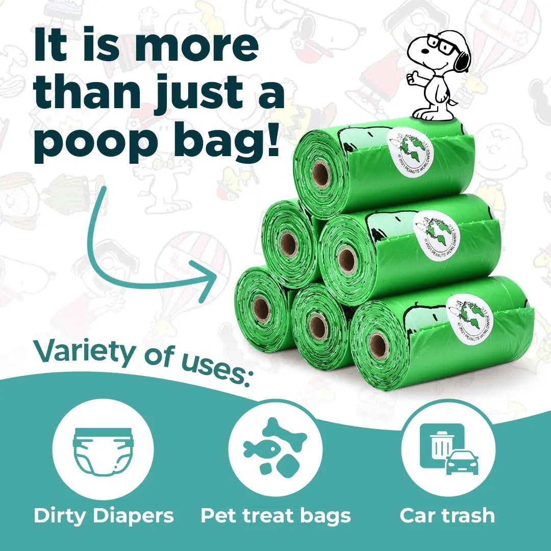 The Original Poop Bags® Peanuts Dog Waste Bags – 38% Plant Based, Leak-Proof & Durable, Large Dog Poop Bags for Dispensers, Unscented (960 Count)