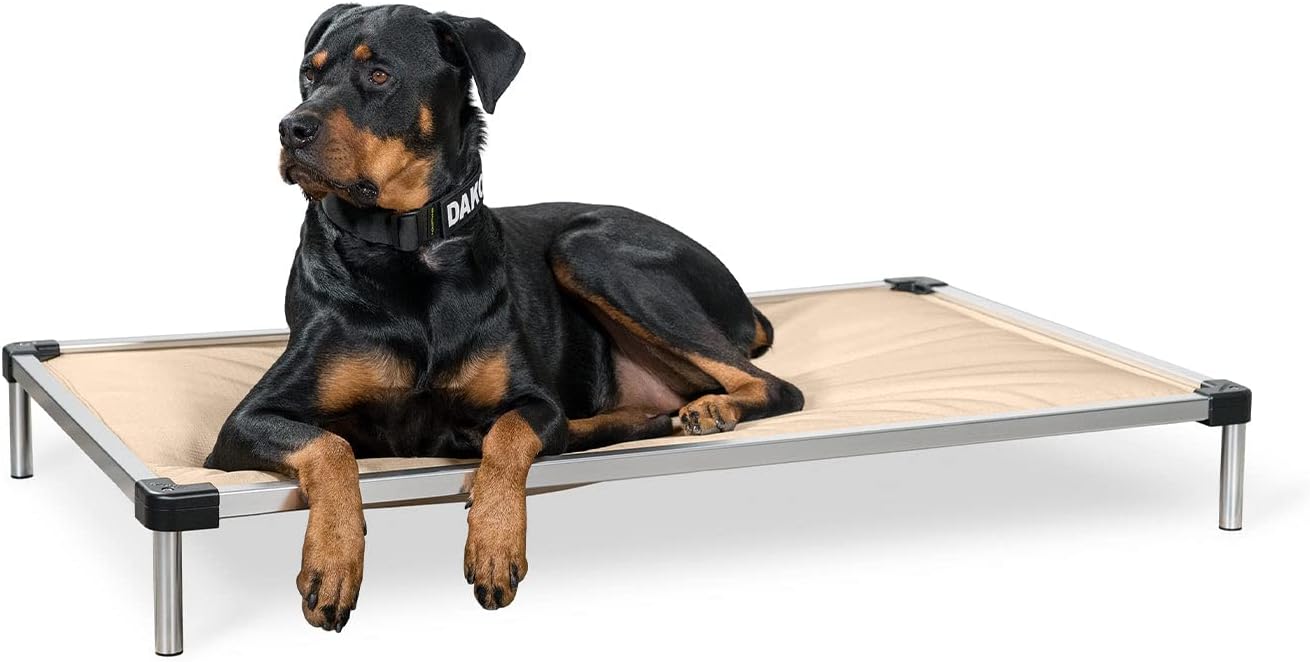 K9 Ballistics Chew Proof Armored Padded Dog Crate Bed, Virtually Indestructible, Legs Included (Sandstone, XX-Large (50" L x 33" W x 8" H))