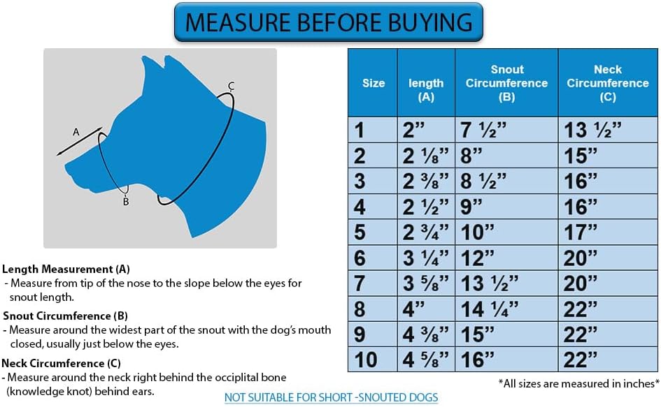 Leather Brothers Italian Basket Dog Muzzle, Adjustable Secure Fit, Comfortable Design, Training and Safety, Averts Biting, Prevents Chewing and Scavenging, Perfect for Grooming - Black, Size 6