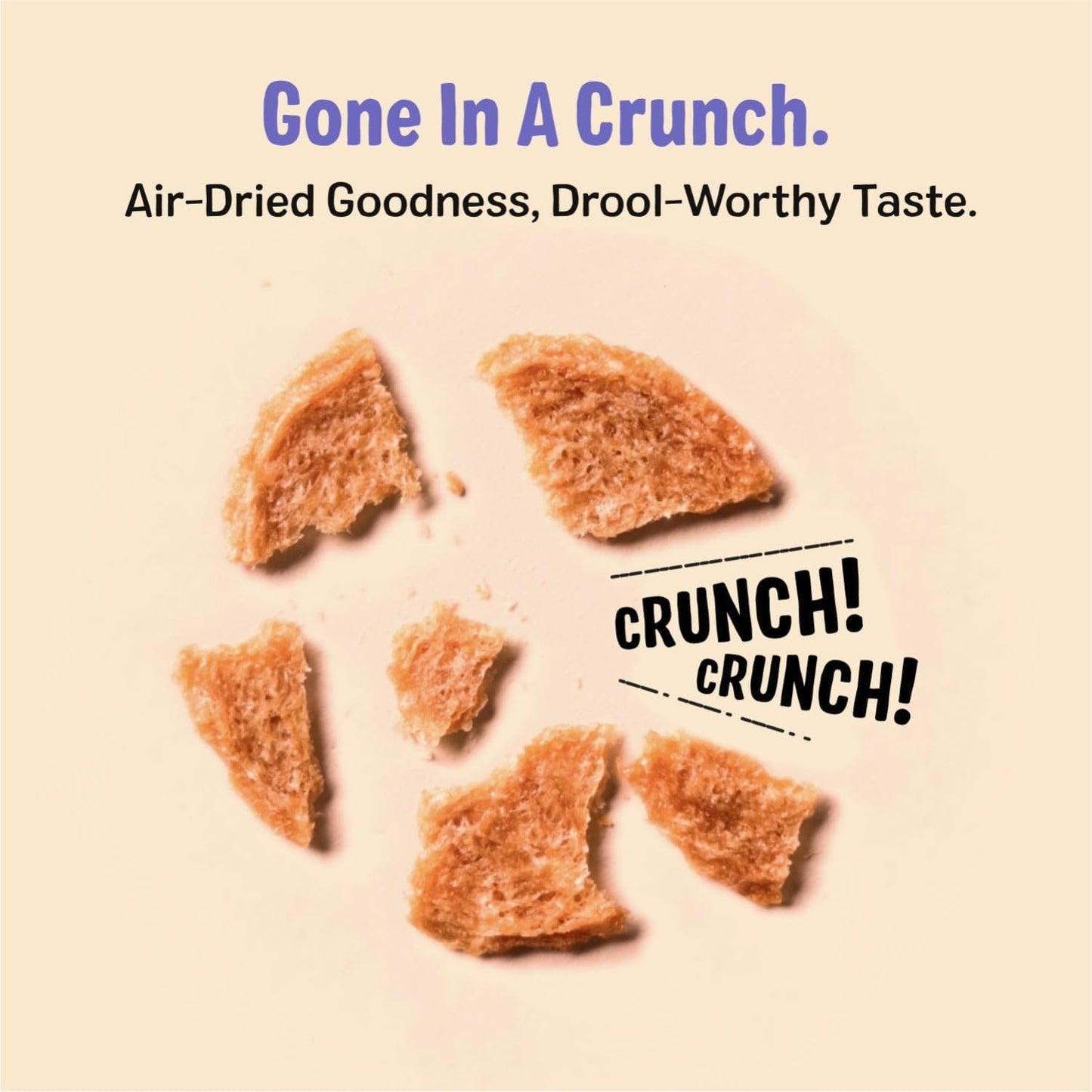 Three Dog Bakery Bark’N Crunch! Chicken Chips, Crunchy Treats for Dogs, Single Ingredient, High Protein Snacks, No Artificial Flavors or Colors, Made in The USA, 8 oz