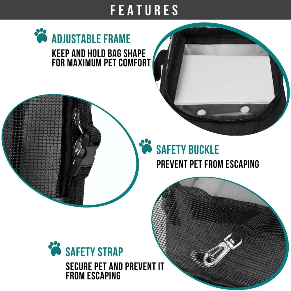 PetAmi Dog Purse Carrier for Small Dogs, Airline Approved Soft Sided Pet Carrier with Pockets, Ventilated Dog Carrying Bag for Puppy Cat, Dog Travel Supplies Bag, Sherpa Bed, Max 12 lbs, Dark Gray