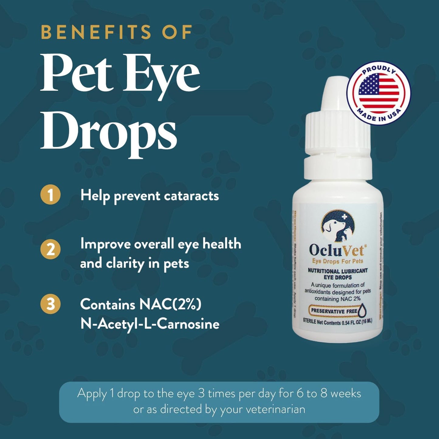 Bundle Eye Supplements for Dogs & Cats | Vision Chews with Omega-3 for All Ages | Includes 30 Chicken Liver Flavored Chews & Pet Eye Drops, 16 mL | Antioxidants & 2% NAC for Cataracts