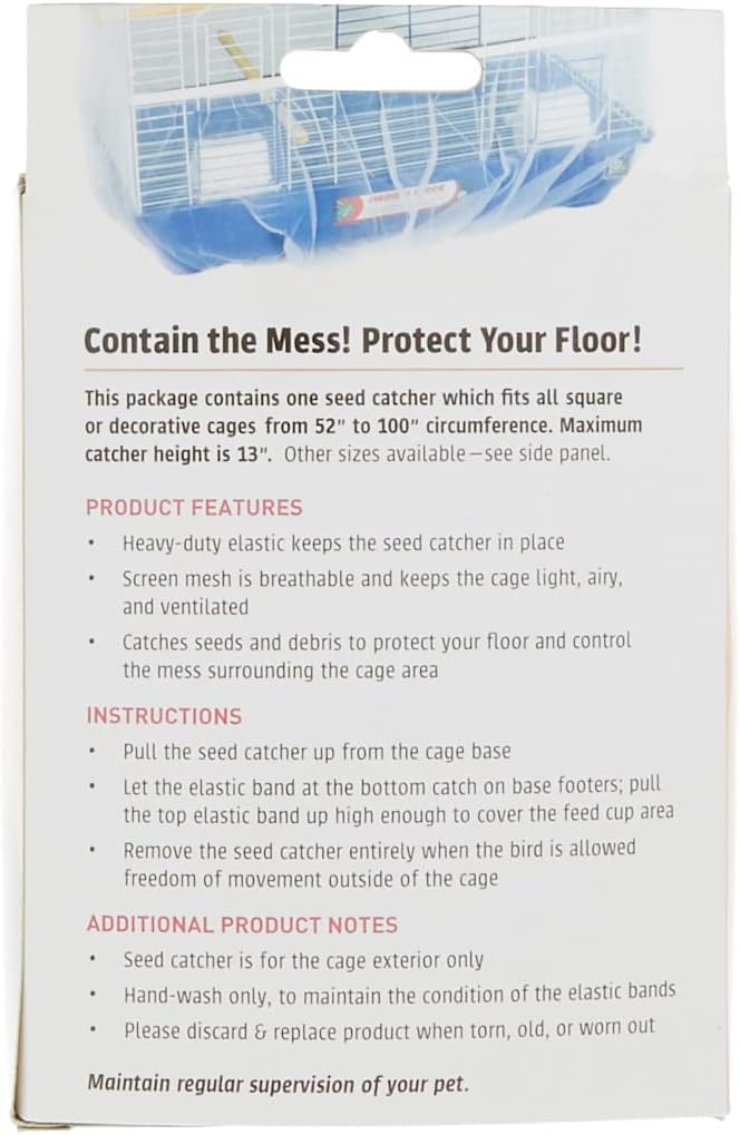 Prevue Pet Products Mesh Bird Seed Catcher 13" H, Large Size