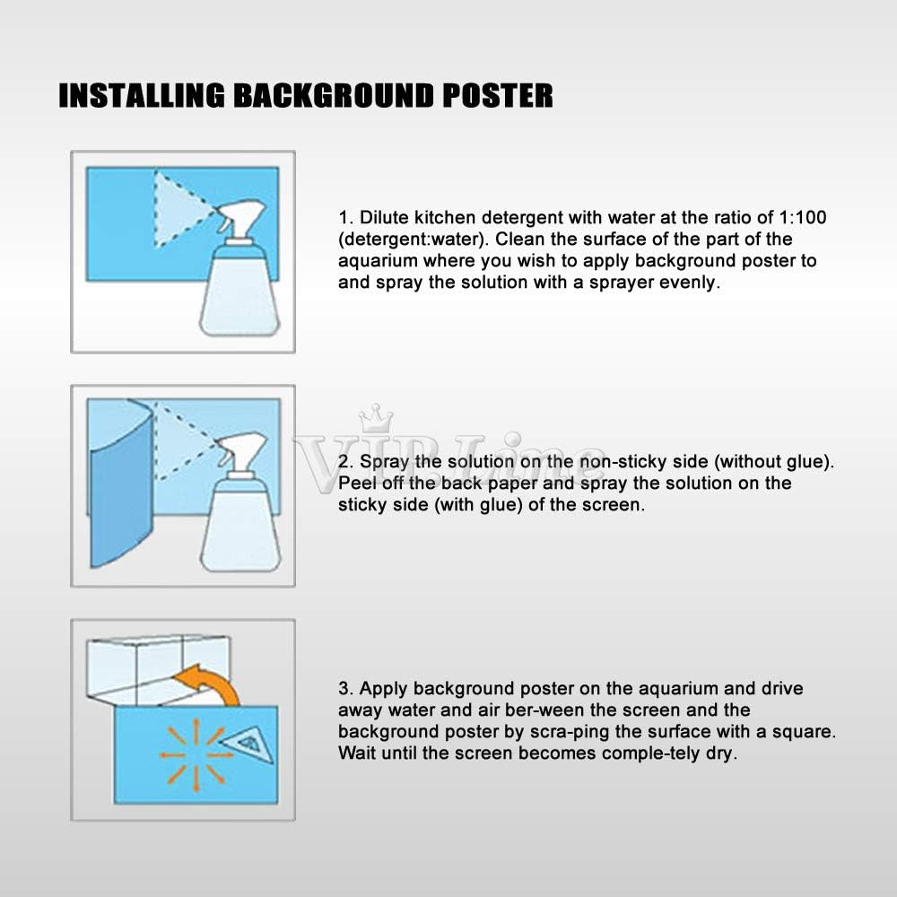 Rock Wall Aquarium Background Poster PVC Fish Tank Decor Landscape 24 36 48 72 (24" x 16"/ 61 x 41cm)